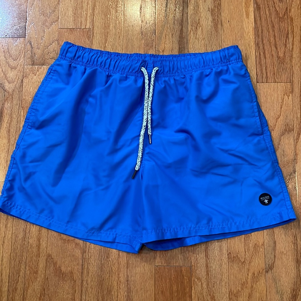 Men’s Swimsuit Size Extra Large Blue Pockets on side Molokai Net Interior